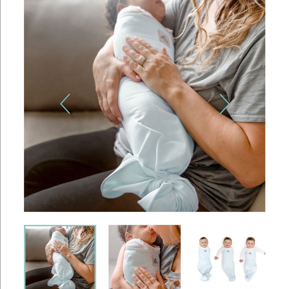 Unopened sky color Ollie swaddle
